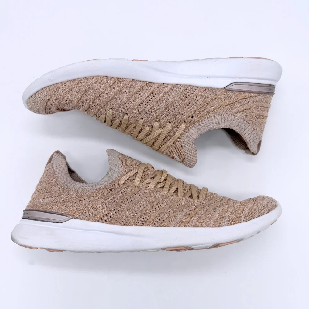 APL TechLoom Wave Womens 9.5‎ Rose Gold Nude Metallic Running Shoes